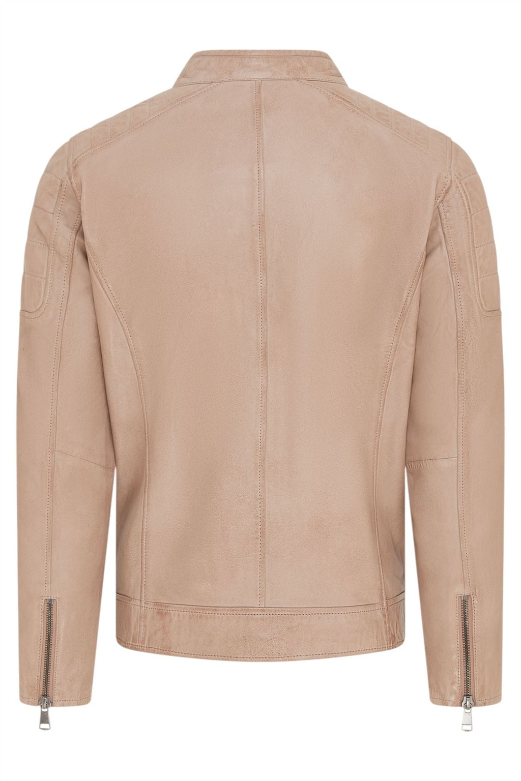 Men's Modern Classic Leather Quilted Biker Jacket - Derry