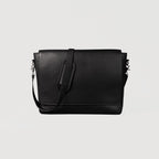 The Carismatico Black Leather Messenger Bag