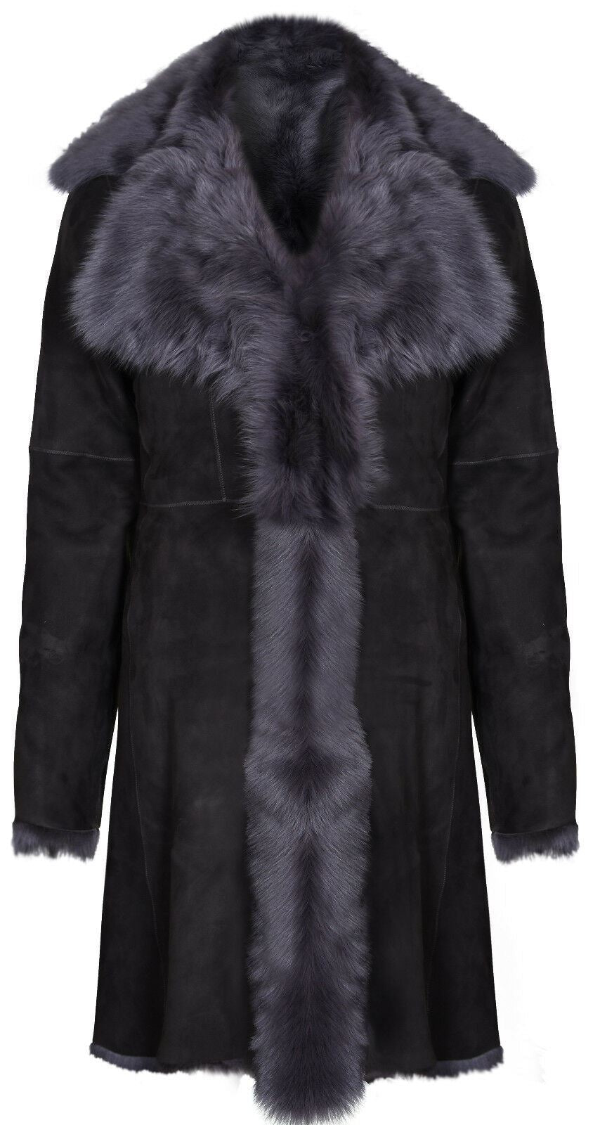 Womens Toscana Sheepskin Suede Trench Coat-Tbilisi