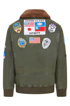 Mens Top Gun A2 Leather Bomber Jacket-San Diego