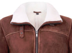 Mens Sheepskin Leather Harrington Bomber Jacket-Luanda