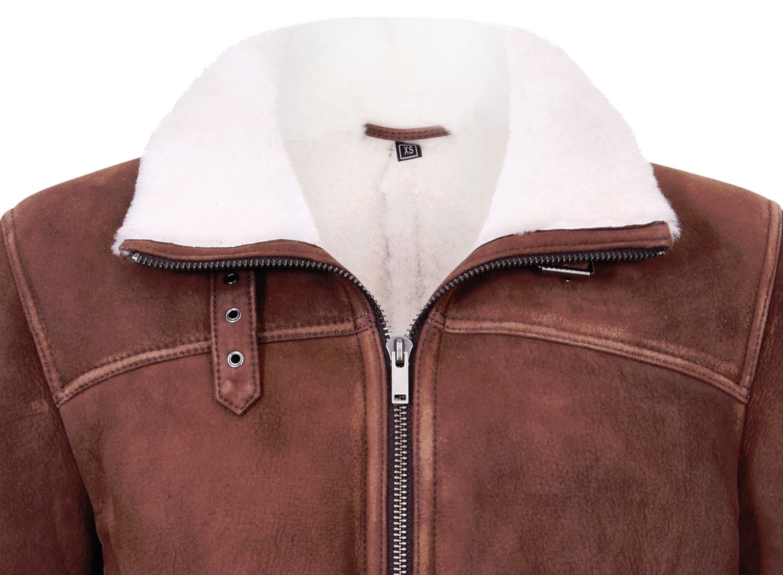 Mens Sheepskin Leather Harrington Bomber Jacket-Luanda