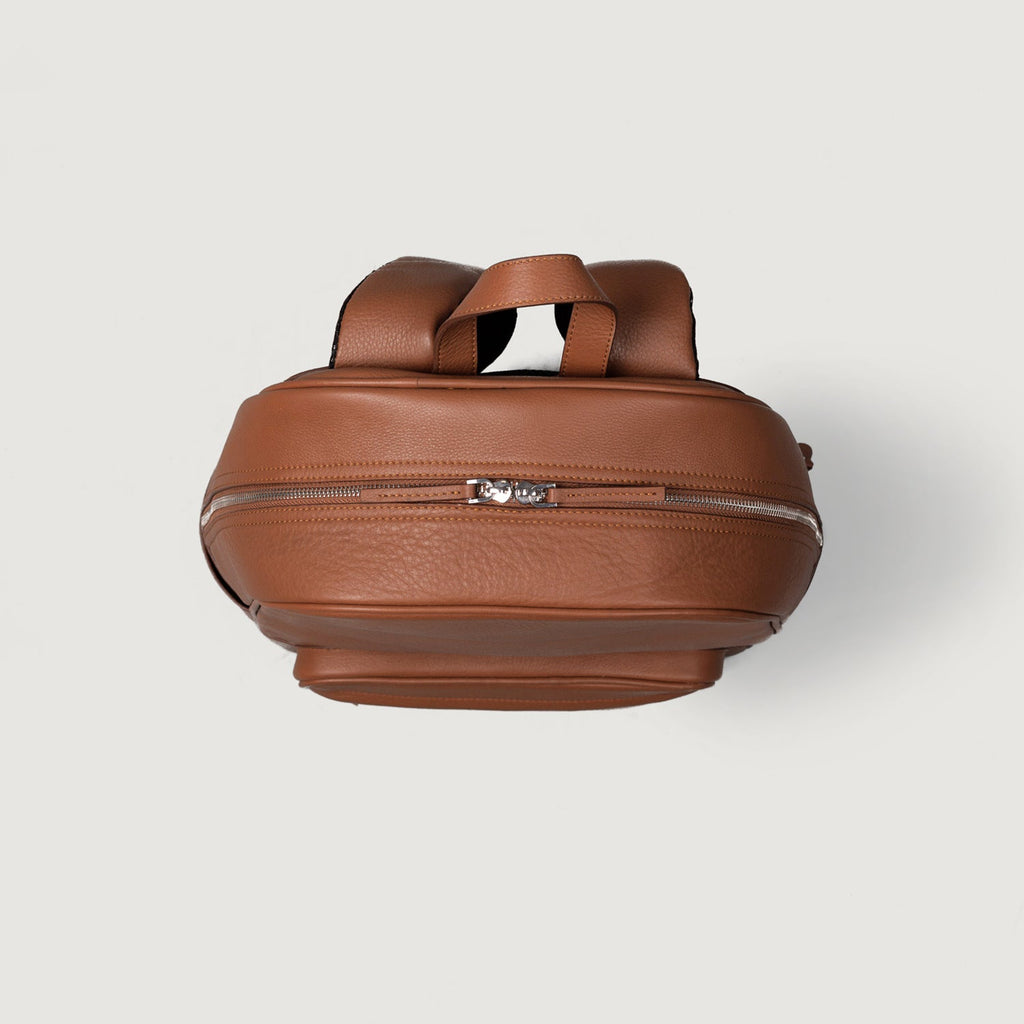 The Philos Brown Leather Backpack