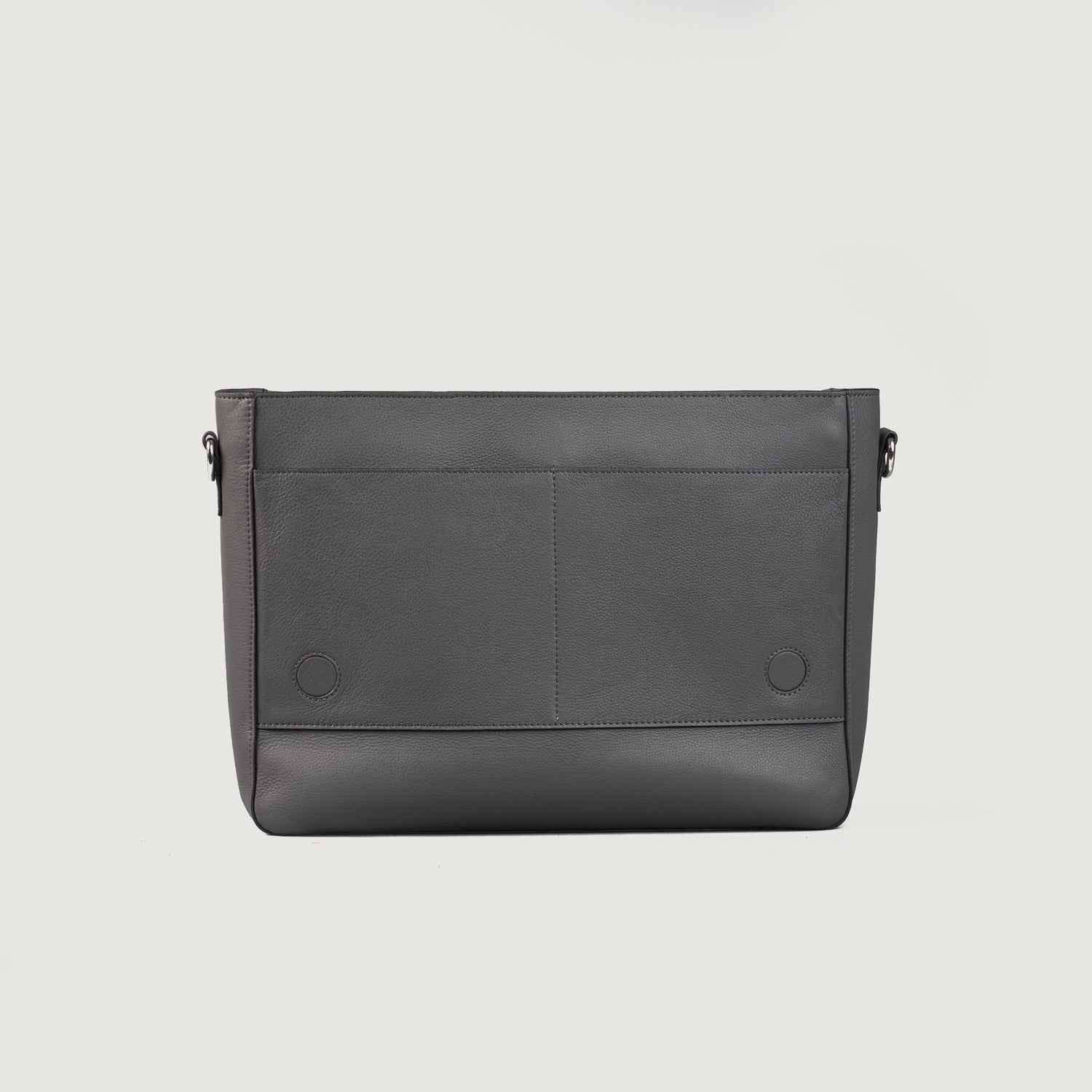 The Carismatico Grey Leather Messenger Bag