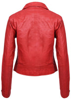 Womens Classic Leather Brando Biker Jacket-Loughton