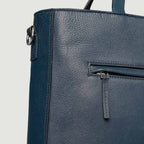 The Poet Midnight Blue Leather Tote Bag