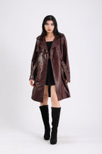 Soho Leather Trench Coat