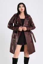 Soho Leather Trench Coat