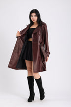 Soho Leather Trench Coat