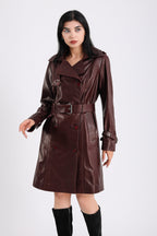 Soho Leather Trench Coat