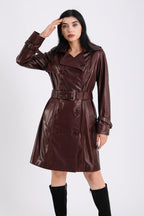 Soho Leather Trench Coat