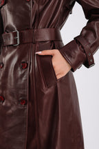 Soho Leather Trench Coat