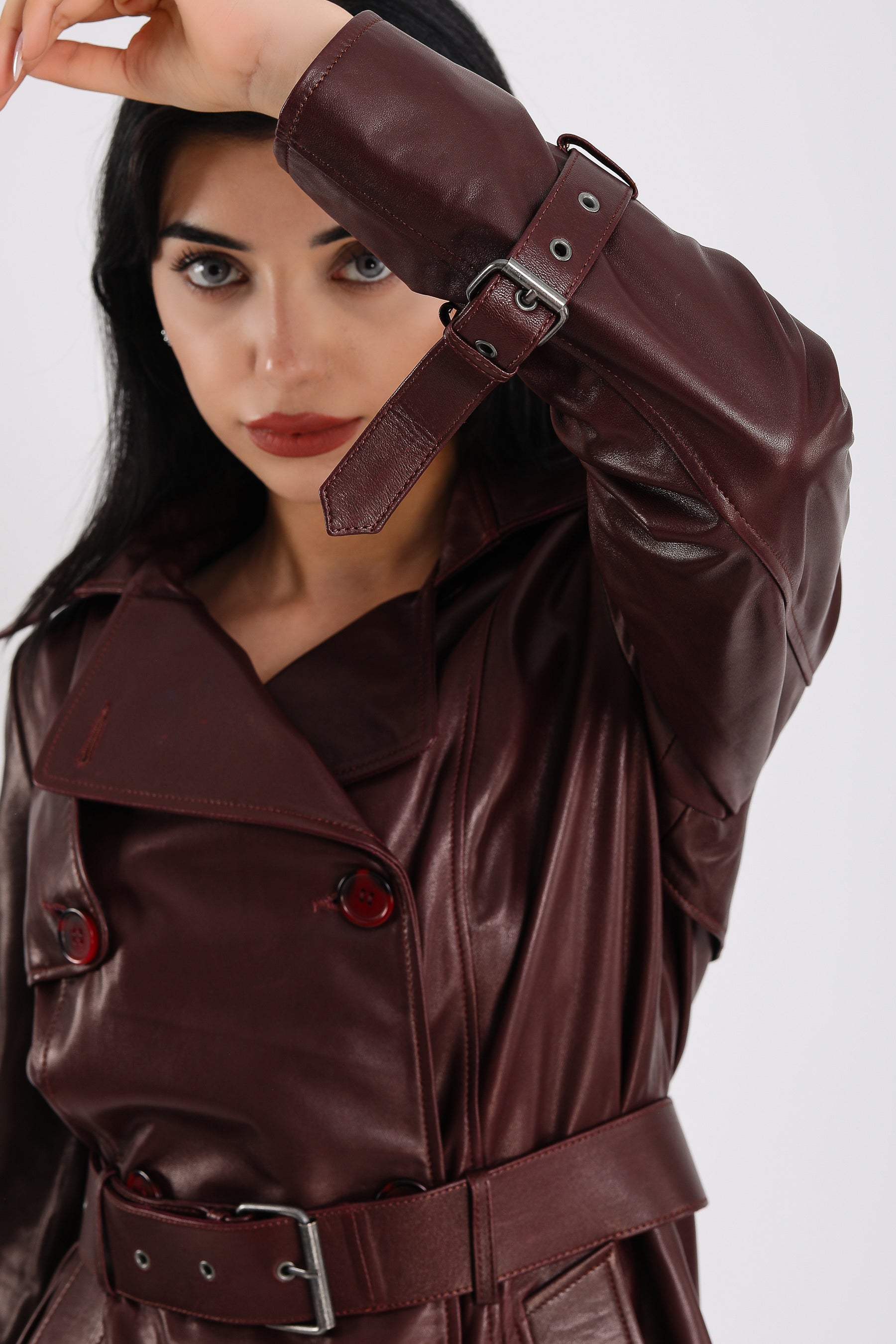 Soho Leather Trench Coat