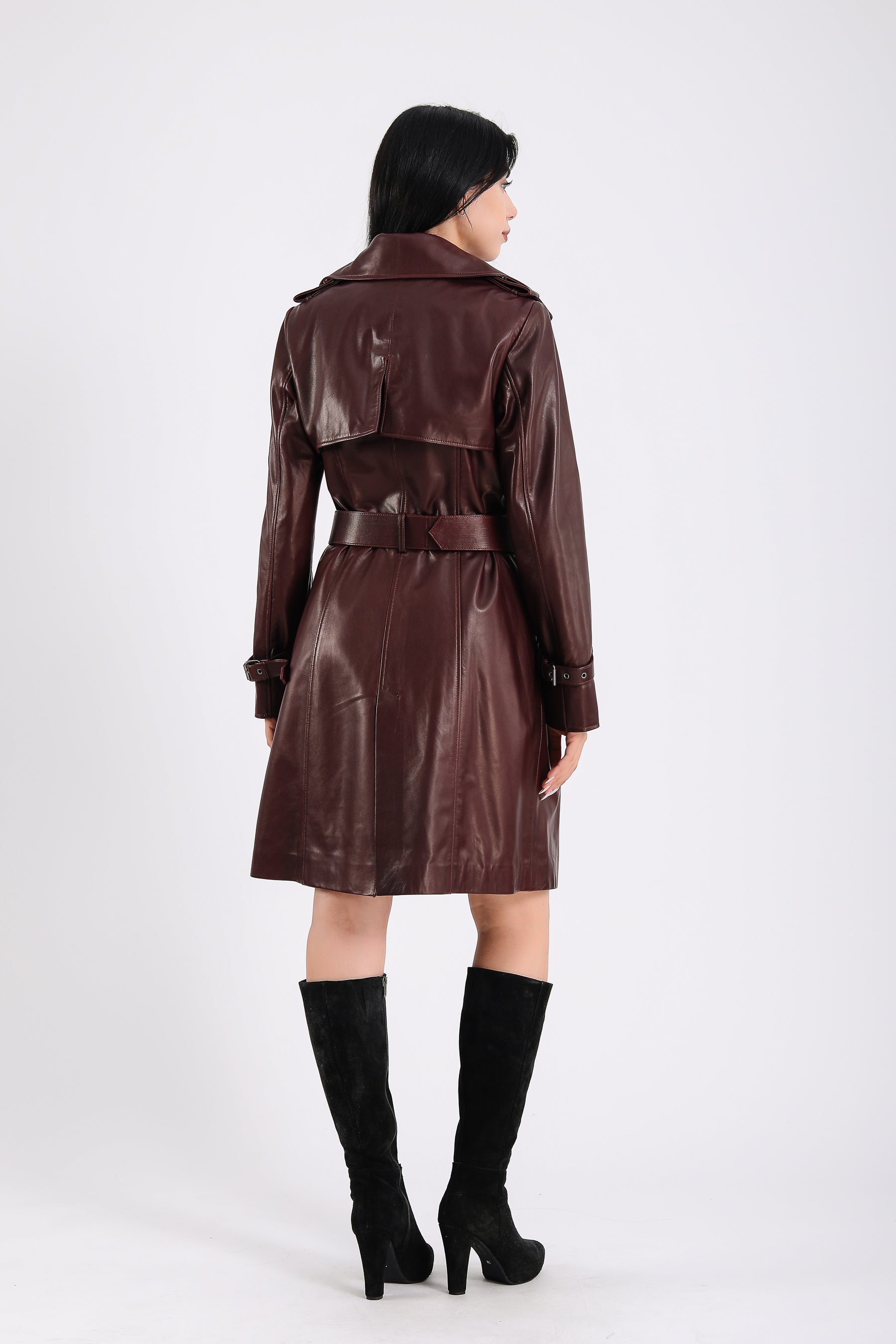 Soho Leather Trench Coat
