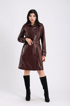 Soho Leather Trench Coat