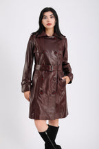 Soho Leather Trench Coat