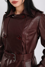 Soho Leather Trench Coat