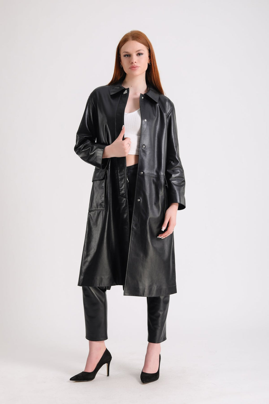 Pimlico Leather Trench Coat