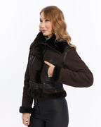 Women's Shearling Jacket, Brown