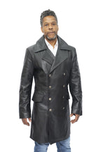 Mens Cowhide Leather Peacoat-Cordoba
