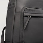 The Philos Grey Leather Backpack