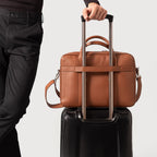 The Captain Brown Leather Briefcase