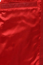 Women's Red Biker Style Real Leather Jacket - CELIA