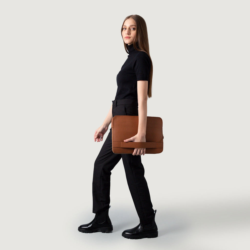 The Baxter Brown Leather Laptop Sleeve