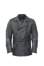 Mens Cross Zip Mid-Length CE Armour Biker Jacket