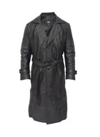 Mens Leather Full Length Trench Coat-Appleton