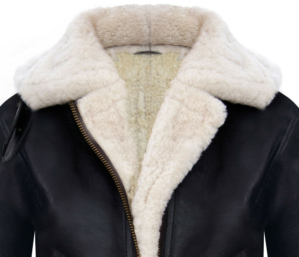 Womens Hooded Sheepskin Flying Leather Jacket-Palermo
