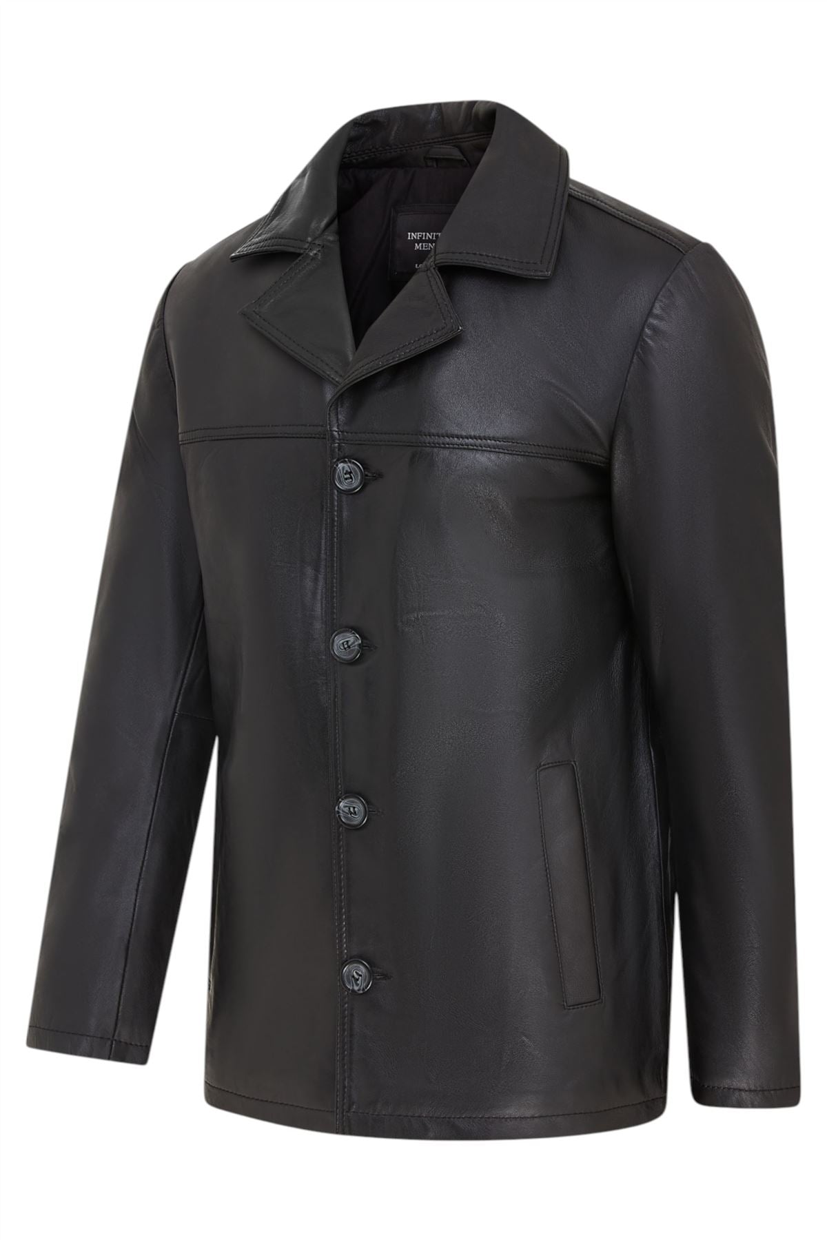 Men’s 4 Button Italian Leather Blazer Jacket - Loxton