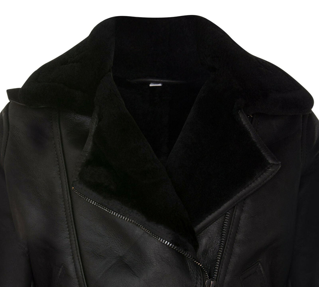 Womens B3 Sheepskin Leather Flying Jacket-Bergamo