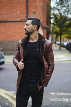 Mens Reefer Leather Jacket - Tadcaster