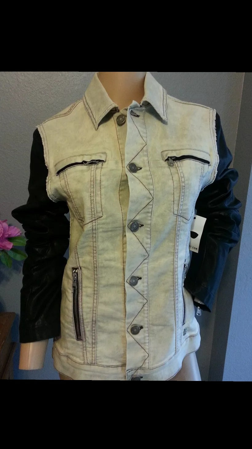 Custom Eduardo Blue Leather Jacket