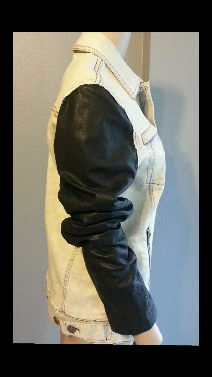 Custom Eduardo Blue Leather Jacket