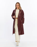 Sloane Leather Trench Coat