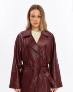 Sloane Leather Trench Coat