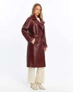 Sloane Leather Trench Coat