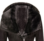 Womens Merino Sheepskin Hooded Coat-Antioch