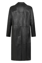 BUDDY Men's Black Nappa Leather Long Coat - Classic 54" Length
