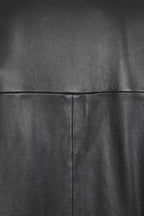 BUDDY Men's Black Nappa Leather Long Coat - Classic 54" Length
