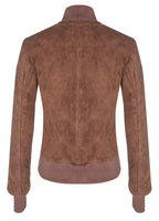 Womens Classic MA-1 Suede Bomber Jacket-Newbury