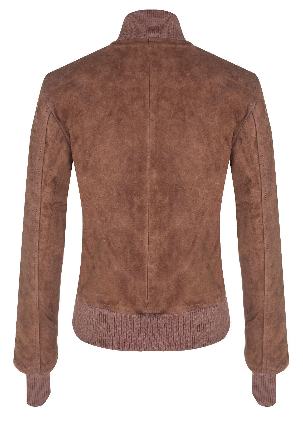 Womens Classic MA-1 Suede Bomber Jacket-Newbury