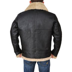 Brown Shearling Leather Jacket For Men