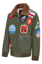 Mens Top Gun A2 Leather Bomber Jacket-San Diego