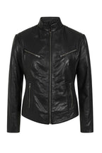 CHLOE Women's Black Leather Biker Jacket - Lamb Nappa Premium