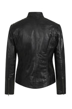 CHLOE Women's Black Leather Biker Jacket - Lamb Nappa Premium
