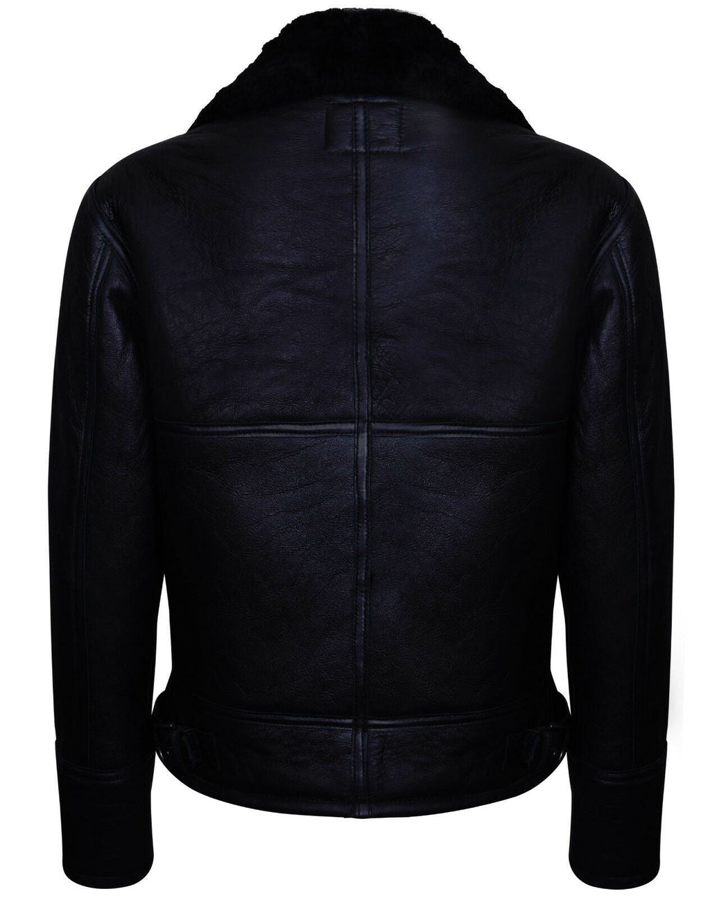 Mens B3 WW2 Leather Sheepskin Aviator Flying Jacket-Charleston