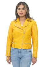 Womens Leather Biker Jacket-Stockholm